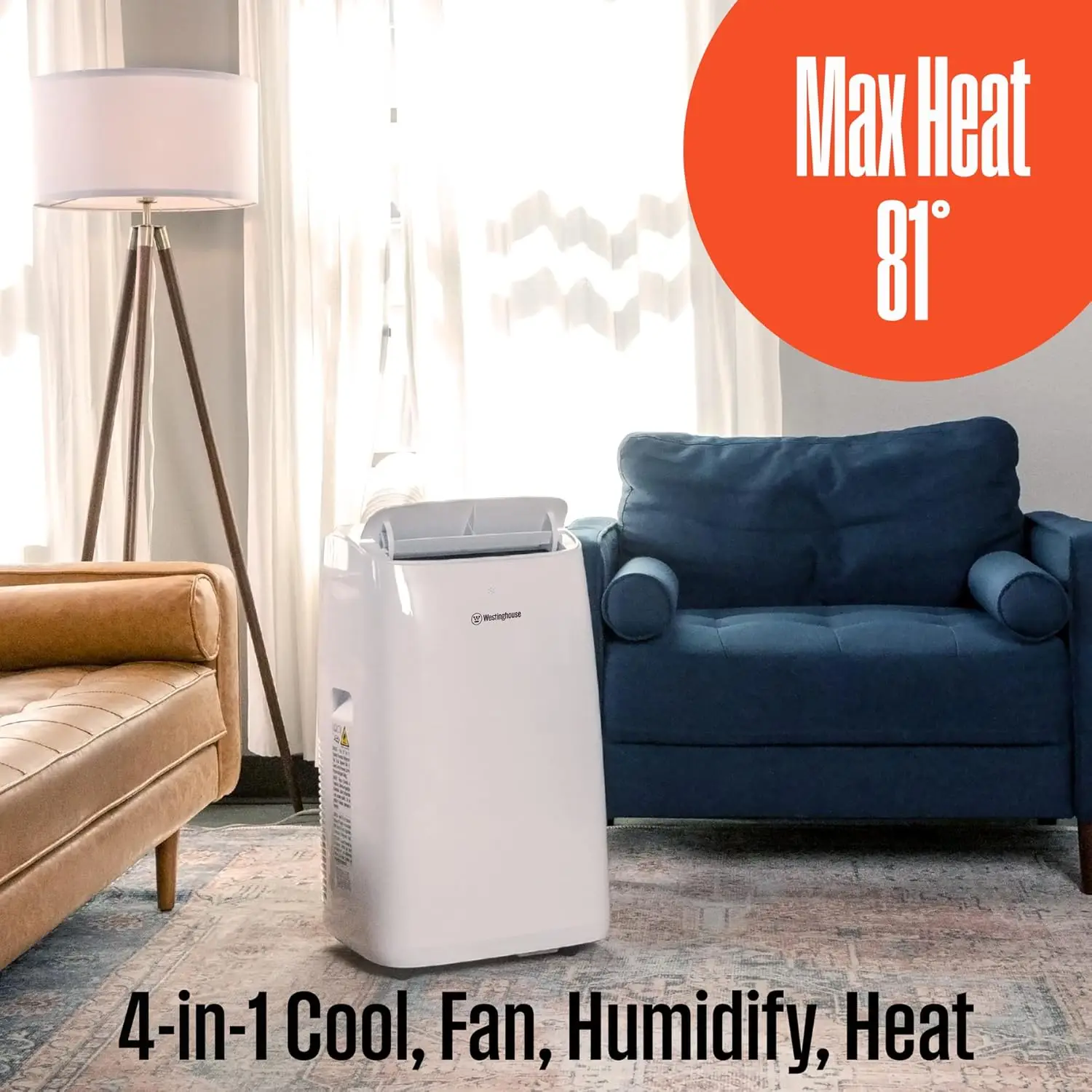14,000   with Heat Mode, WiFi Enabled, Remote Controlled, Dehumidifier, 3-Speed Fan, Programmable