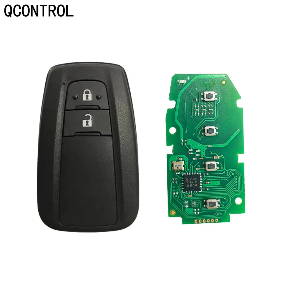 QCONTROL 2/3/4 أزرار الذكية مفتاح السيارة عن بعد فوب لتويوتا كورولا 2018-2023 312/314Mhz 4A رقاقة 231451-2000 HYQ14FBN 8990H-12010