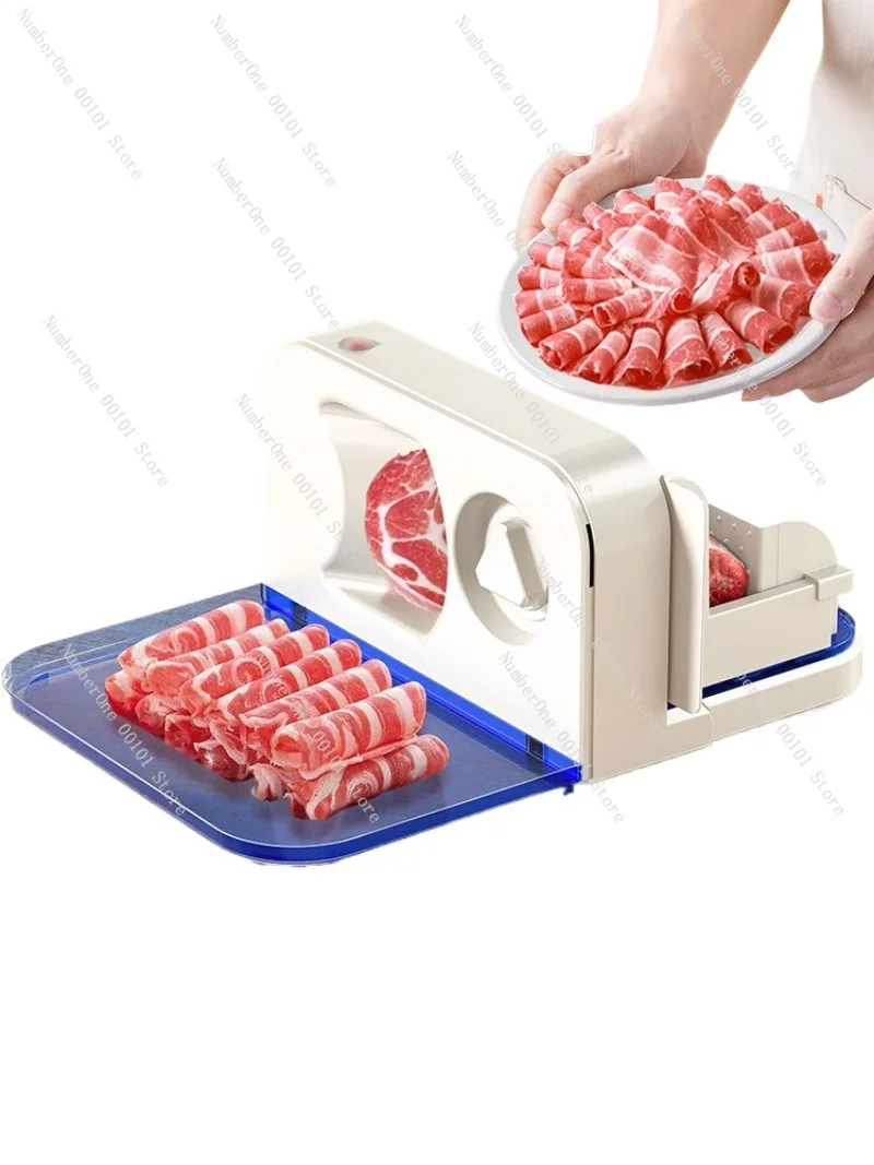 

Electric Lamb Roll Slicer, Small Frozen Meat Slicer for Beef, Home Use Electric Meat Shaver for Easy Meat Slicing
