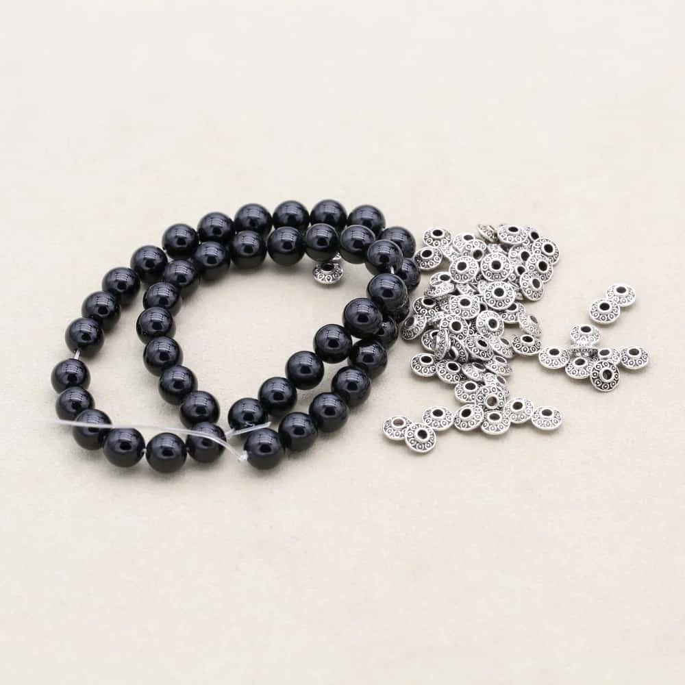

Модные наборы для изготовления ювелирных изделий 108 бусин 6 мм браслеты из бисера из обсидиана