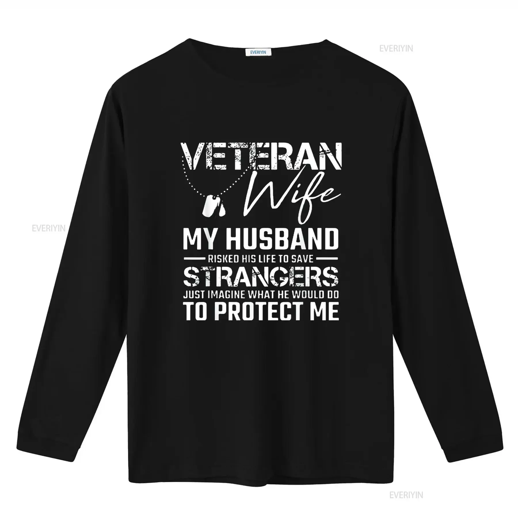 رجل المخضرم زوجة الجيش زوج الجندي قائلا بارد العسكرية تي شيرت أسود خمر غسلها أنيق تنفس