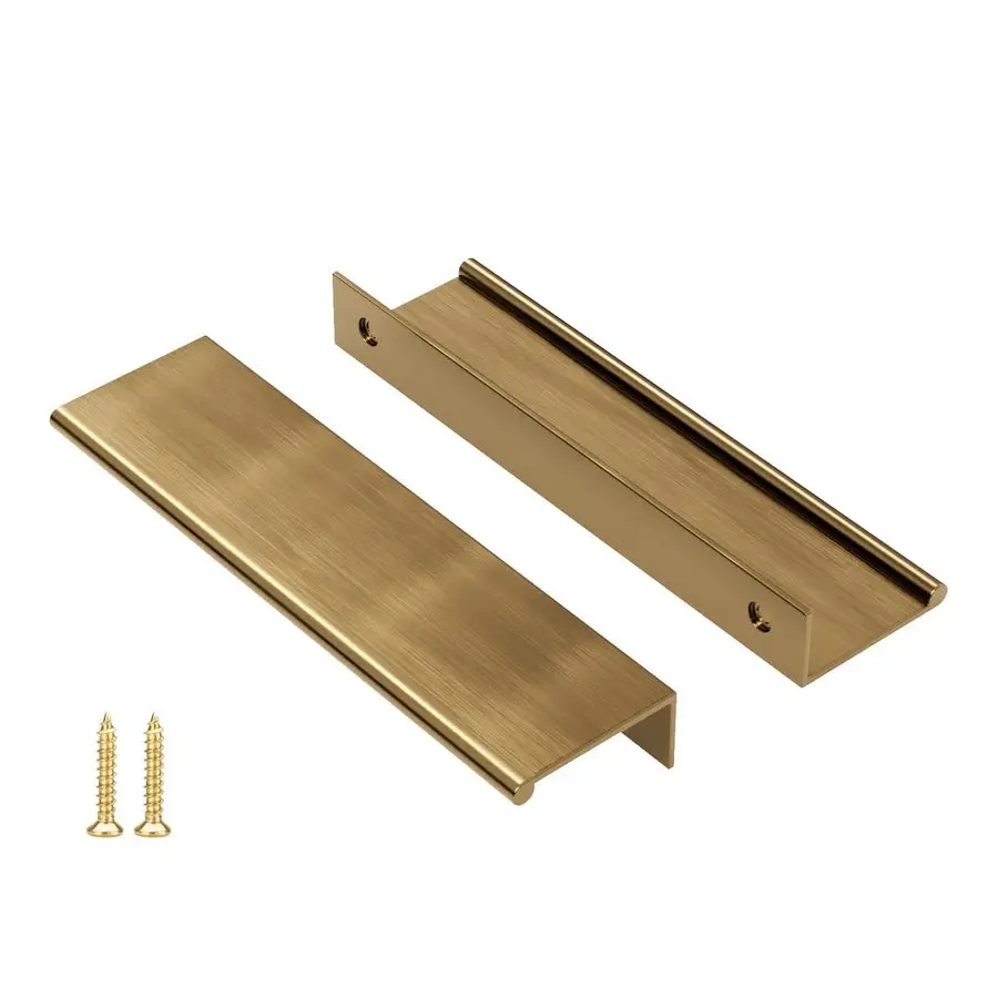 

30 Pack Kitchen Cabinet Handles 5 inch Champagne Bronze Pulls for Dresser Drawers Door Edge Finger Pull Hardware