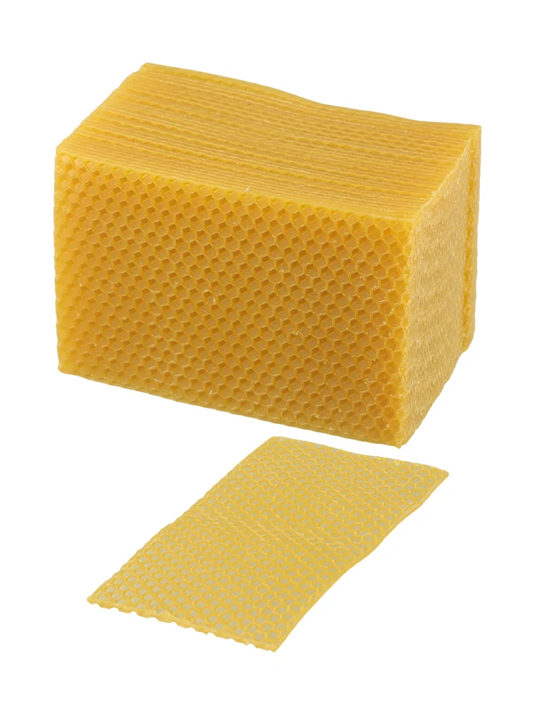 5.24 X 3.54 Beehive Foundation Beeswax Sheets DIY Projects Deep Foundation Sheets Candle Making Kit Hand-Rolled Beeswax Candles