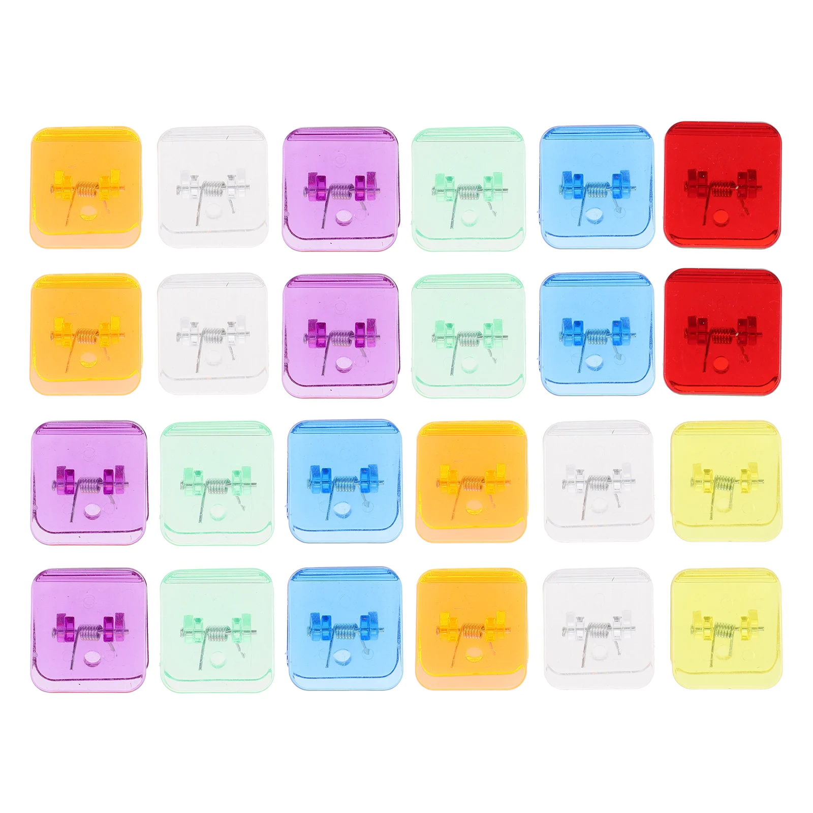 

24 Pcs function Clips Plastic Binder Household Office Supplies Portable Paper Clamp Household Plastic Clamp Stationery