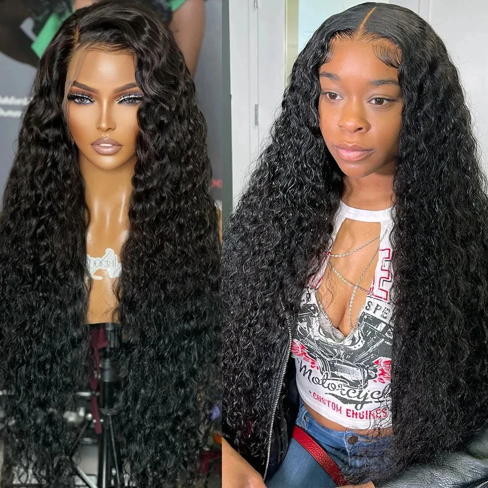 

200% Density 28 30 Inch Deep Wave 13x6 HD Lace Front Human Hair Wig Loose Water Curly 13x4 Lace Frontal Wig Human Hair For Women