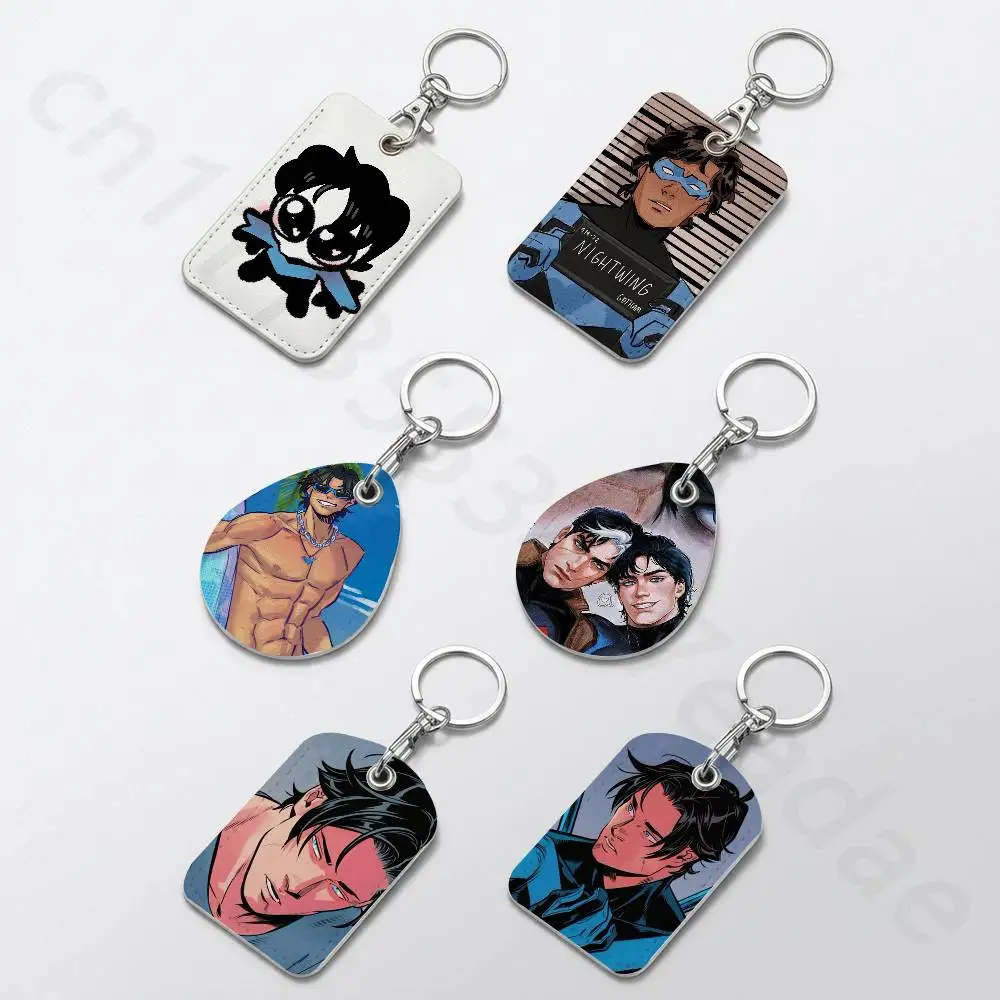 Cute D-Dick Grayson Holder Keychain For Bank Business Work Card Holder Student Card Protective Case Bus Card