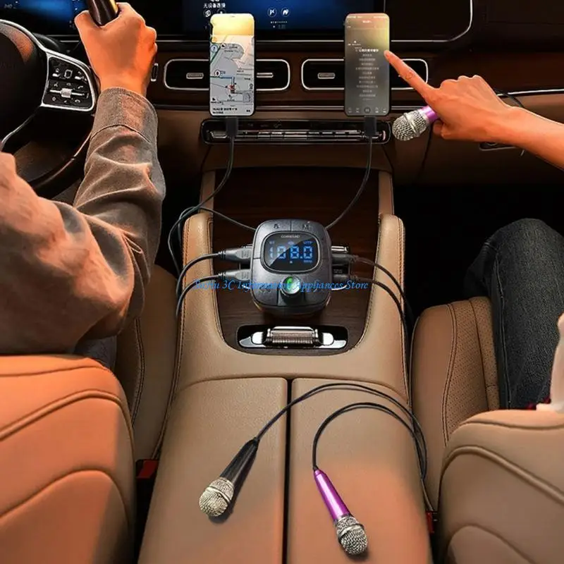 

Bluetooth-compatible FM Transmitter for Car,5V USB Charging Radio Music Adapter,Handsfree Call Adapter