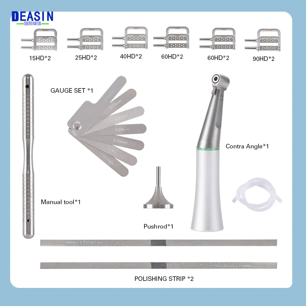 치과 4:1 콘트라 앵글 교정 핸드피스, 치간 에나멜 감소, 왕복 IPR 시스템 스트리핑 도구