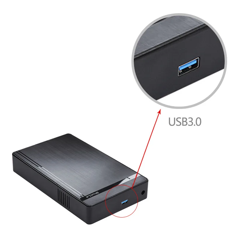 3.5인치 HDD 케이스 SATA to USB 3.0 어댑터 외장 하드 드라이브 케이스 (2.5인치, 3.5인치 SSD 디스크용) 450Mb/s 10TB HDD 케이스 (PC, 노트북용)