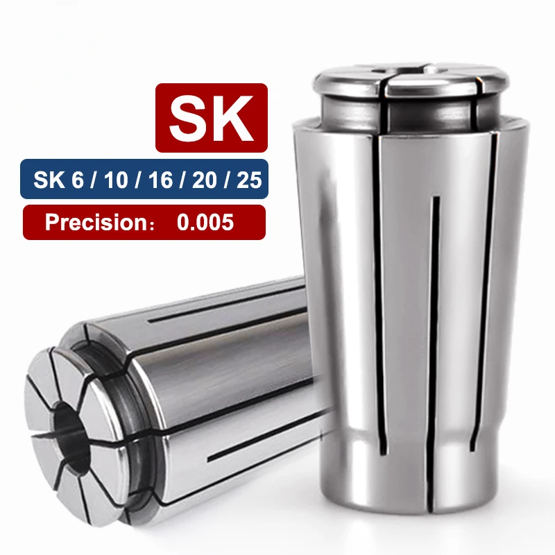 

SK Пружинная цанга SK6 SK10 SK16 SK20 Sk25-2 3 4 5 6 7 8 9 10 11 12 13 14 15 25 мм Высокоточный держатель фрезерного инструмента с ЧПУ