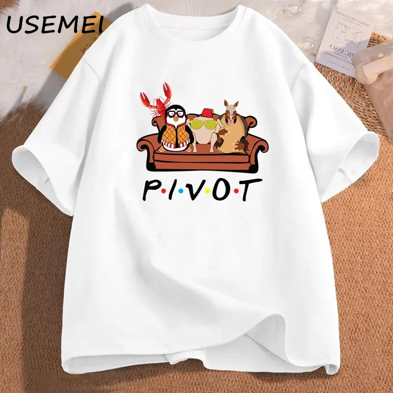 Pivot Shut Up T-Shirt Friends TV Show Tee Couch Lobster Holiday Armadillo Hugsy Turkey Sunglasses Tshirt Funny Streetwear Tshirt