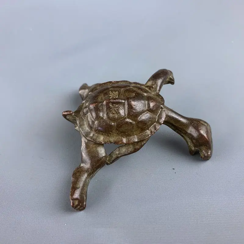 Lao Jiang Pure Copper Spirit Turtle Copper Solid Small Copper Ware Feng Shui Xuan Guan Tea Pet