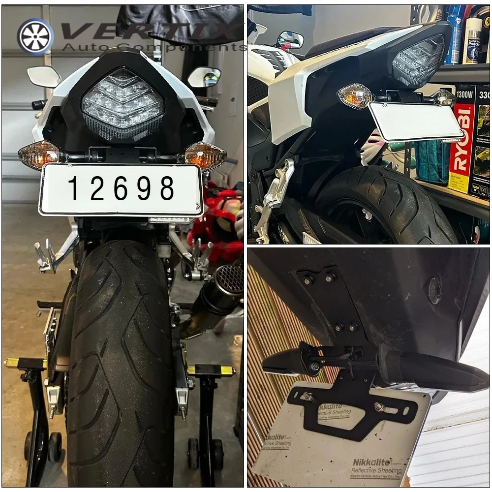 License Plate Holder For HONDA CB500F CB500 Hornet 500 CBR500R Motorcycle Tail Tidy Fender Eliminator CB 500F CBR 500R 6