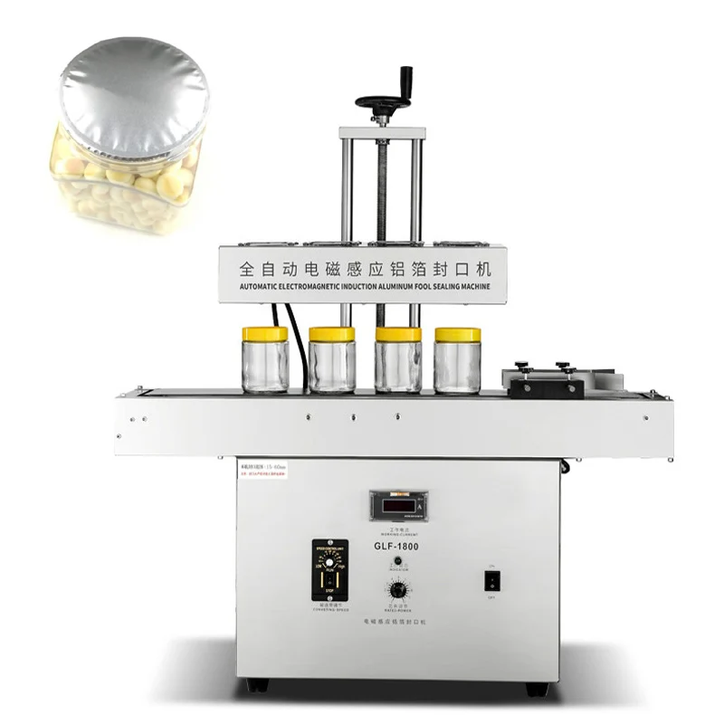 Automatic Electromagnetic Induction Aluminum Foil Sealing Machine 2400W Plastic Bottle Honey Jar Heat Sealing Machine