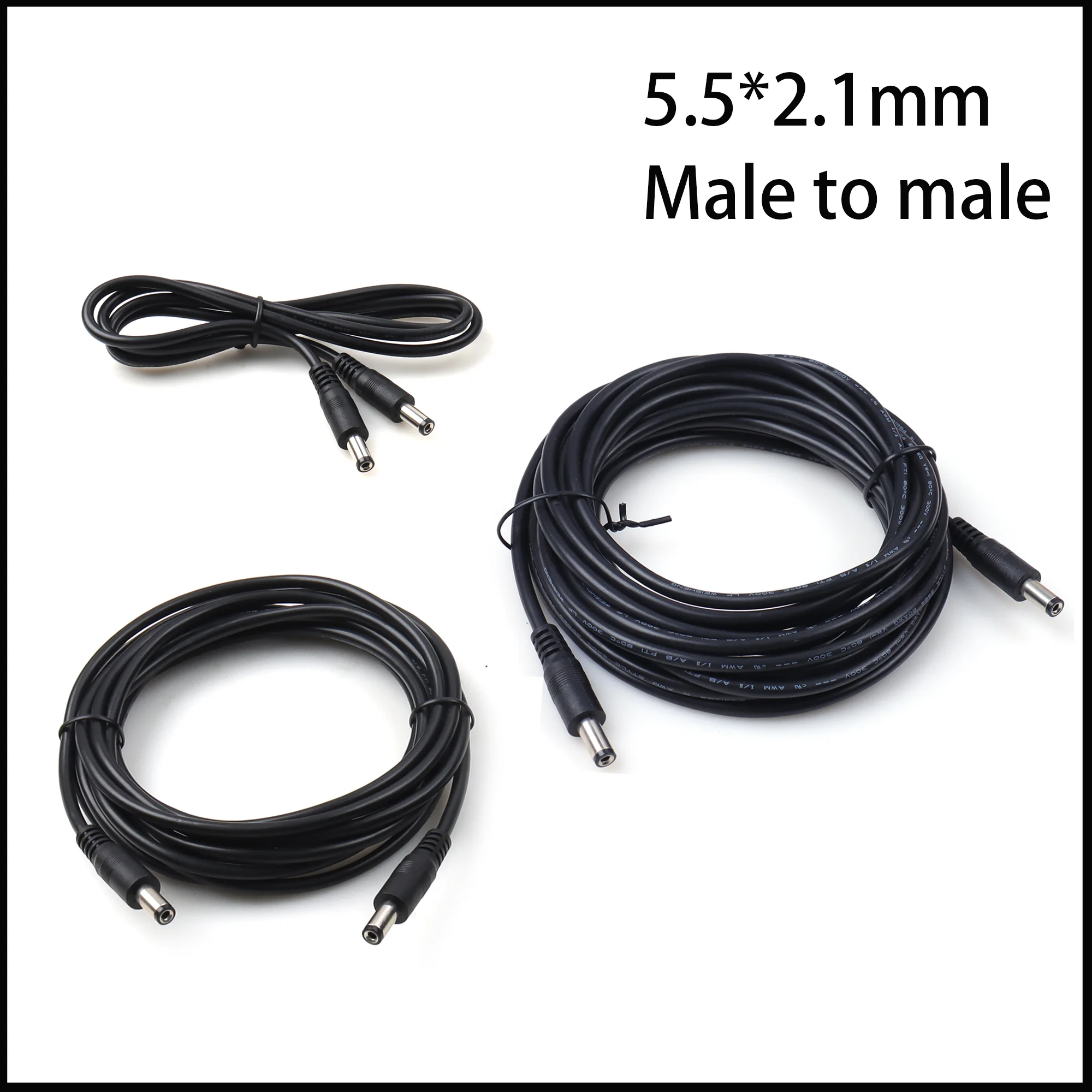 【LANO】1/3/5M DC male to male Power Supply Splitter Male To Male Connector 5.5 mm* 2.1 mm Plug Power CCTV Adapter Extension Cable