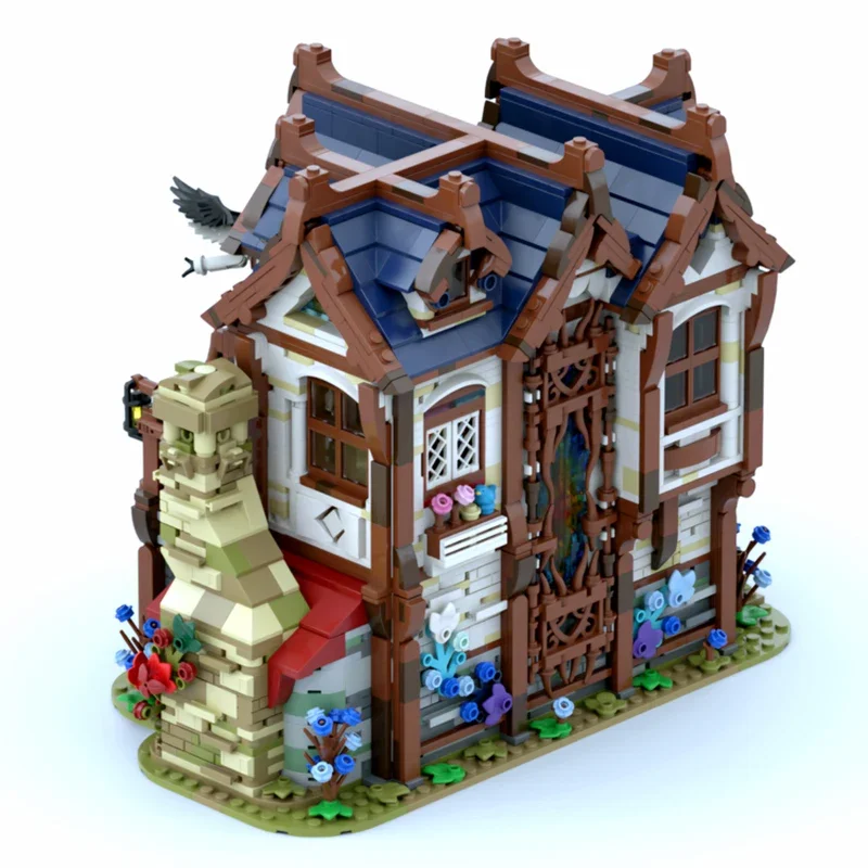 Exquisitos nuevos bloques de construcción MOC, modelos arquitectónicos medievales, tecnología de panadería fantasma, juguetes modulares para niños, regalos, conjunto DIY