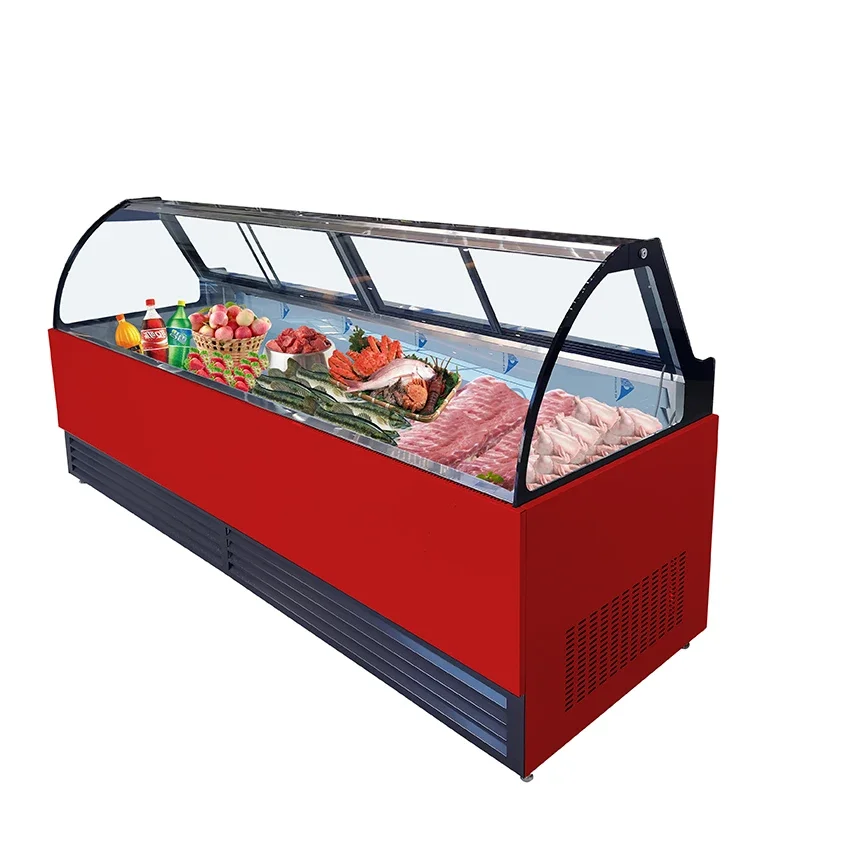

# Охладитель для витрины мяса, коммерческий охладитель, дисплей с морозильной камерой и холодильниками, холодильная витрина, охладитель для мяса