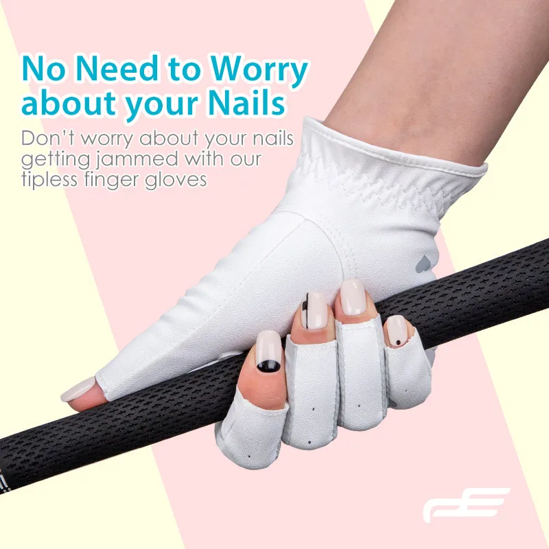 PLAY EAGLE 2023 Summer Golf Gloves Lady Finger 1 Pair Fingerless Design Golf Glove for Lady Women Glove Left and Right Hand