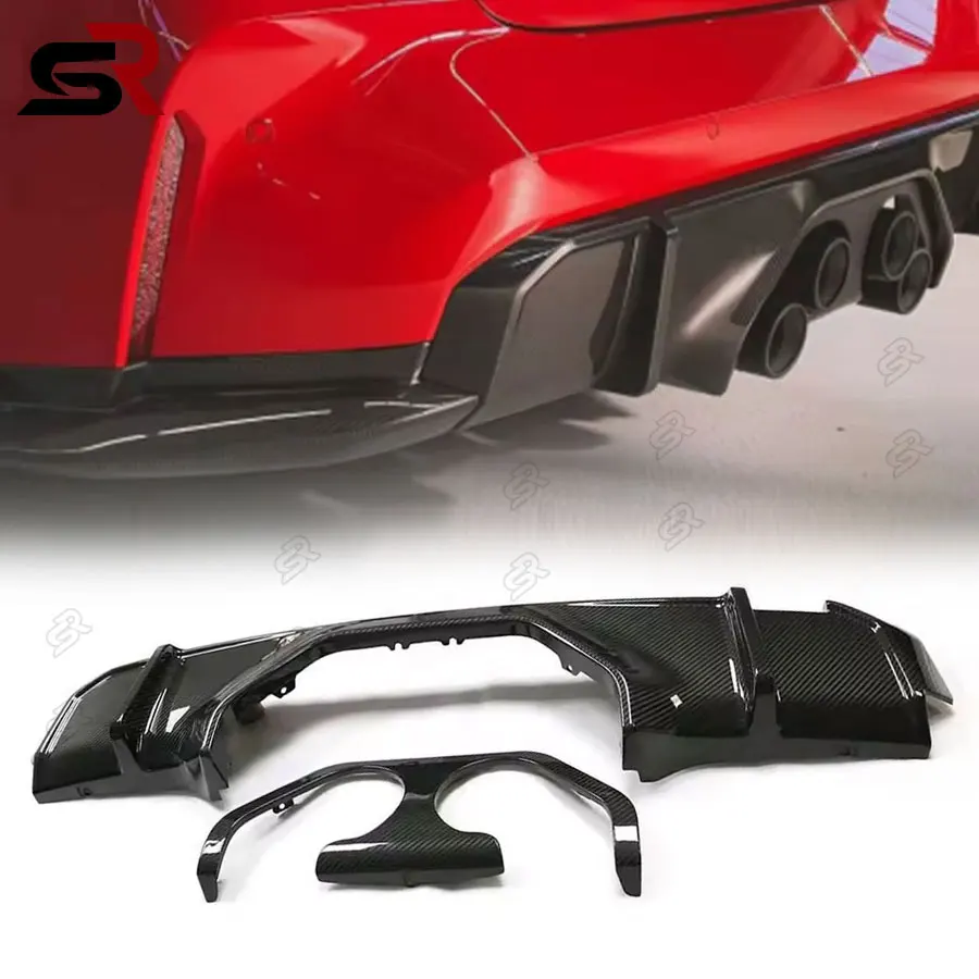 

For BMW G80 M3 G82 G83 M4 2021-2024 Carbon Fiber Rear Bumper Lip Exhaust Spoiler Splitter Diffuser Car Styling Car Accessories