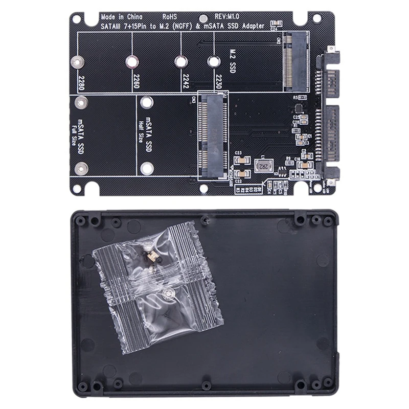 Адаптер 2 в 1 M.2 NGFF SSD на SATA 3,0