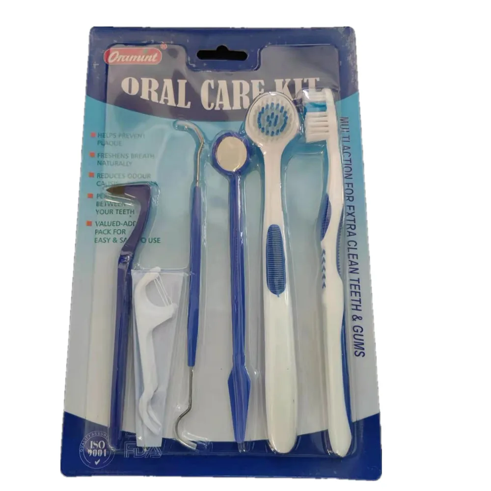 8 PCS/Set Oral Dental Clean Tools Care Tooth Teeth Whitening Oral Hygiene Care Dental  mirror hook tootbrush Kit