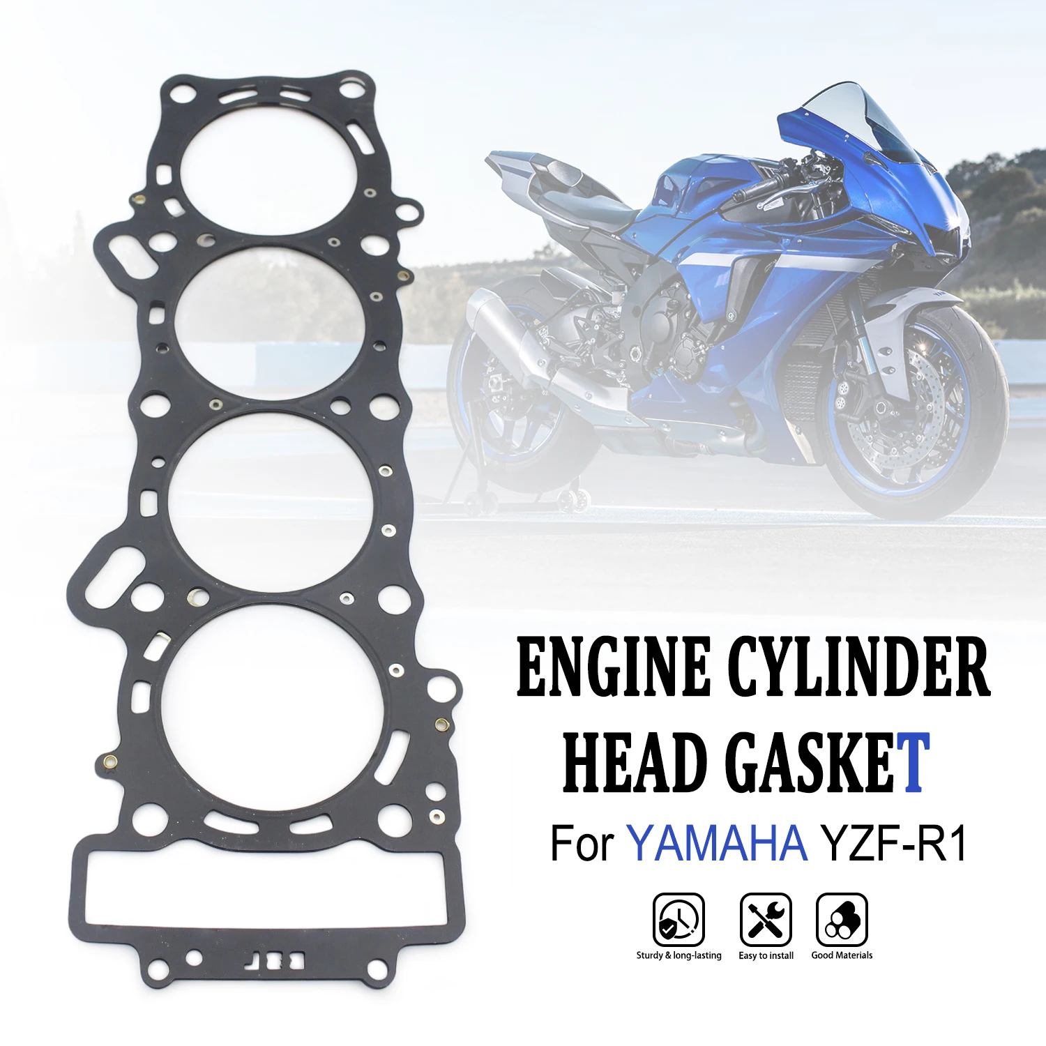 Motorcycle Cylinder Head Gasket For Yamaha YZF-R1 YZFR1 2020 2021 2022 2023 2024 B3L-11181-00-00 Engine Accessories