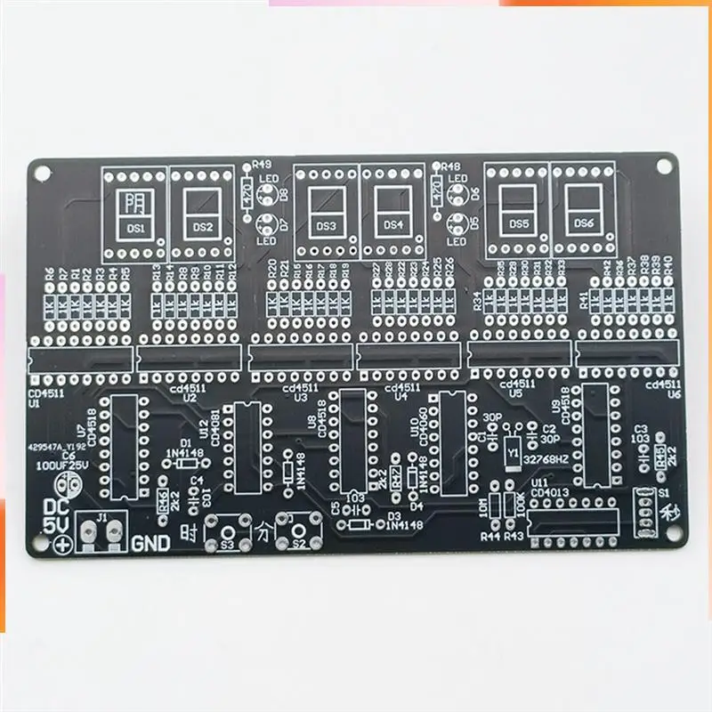 A92Z DC 4.5V-5.5V 6-Bit Digital Circuit Clock Kit Electronic Clock Teaching And Training Welding Production DIY Replacement