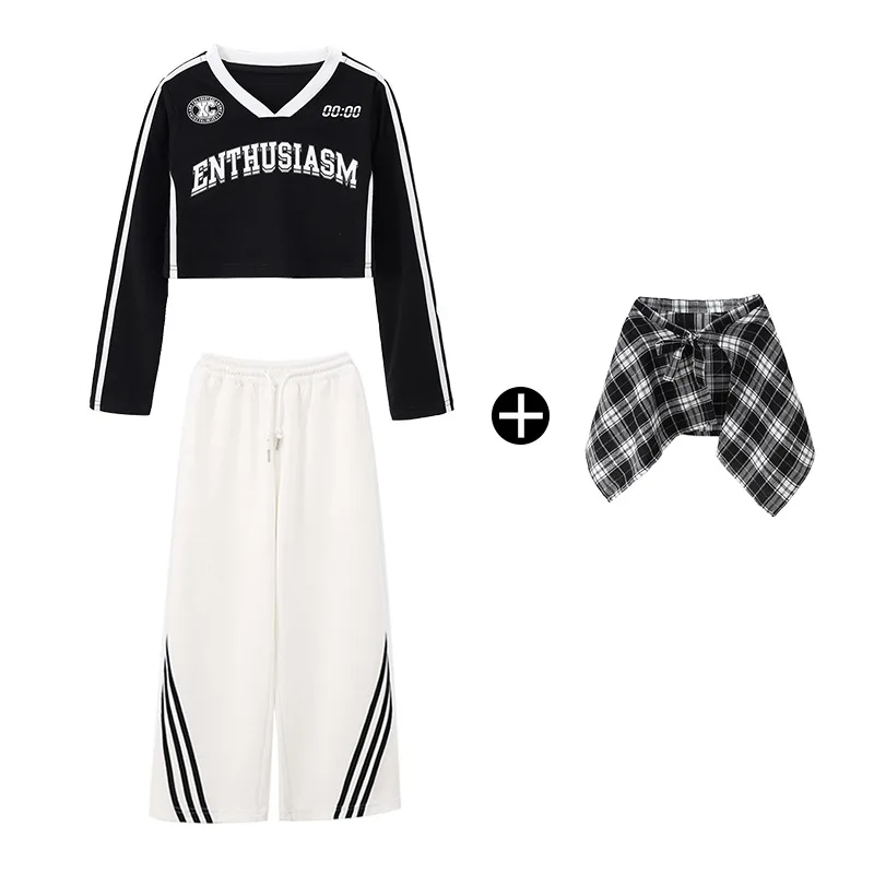 Костюмы для джазовых танцев для девочек, корейские костюмы для выступлений, детские костюмы Румбы, костюм хип-хопа для детей для танцев