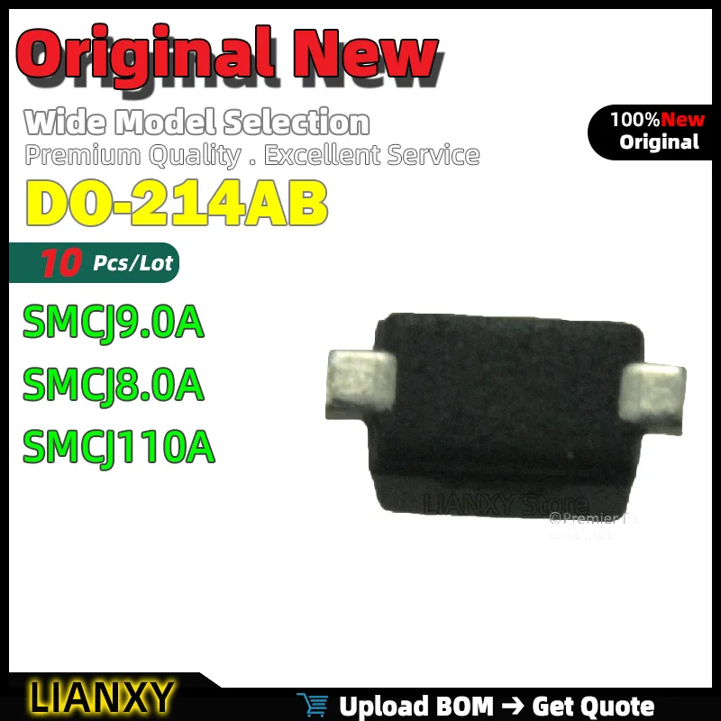 10pcs DO-214AB SMCJ9.0A SMCJ8.0A SMCJ110A Transient Voltage Suppressor Diode New Original