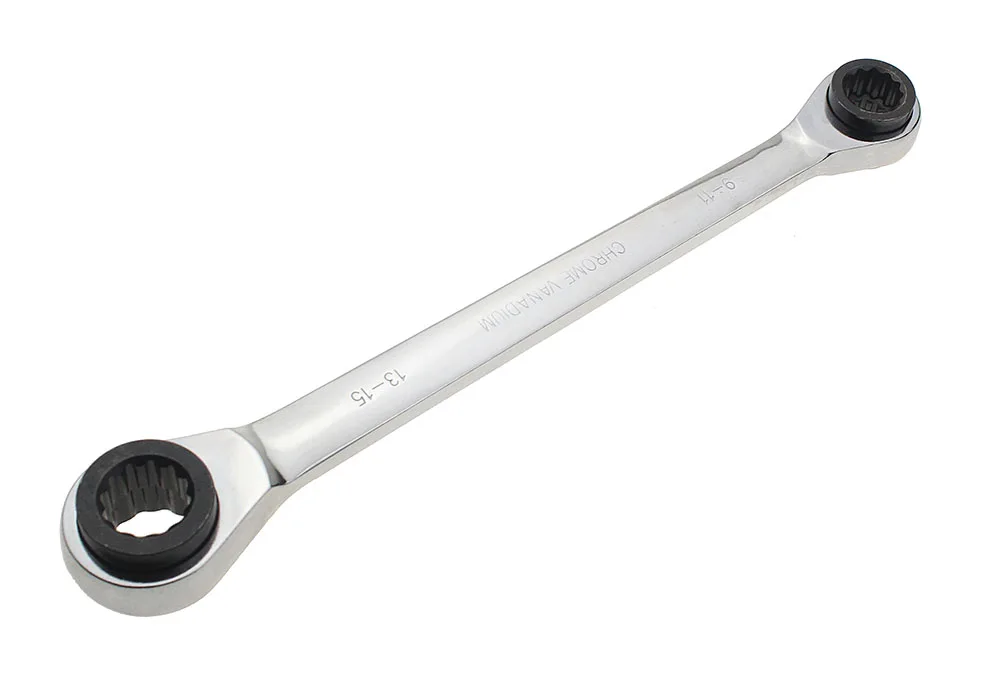 Llave de trinquete de doble extremo, herramientas manuales bidireccionales, multifunción, 4 en 1, 1 unidad