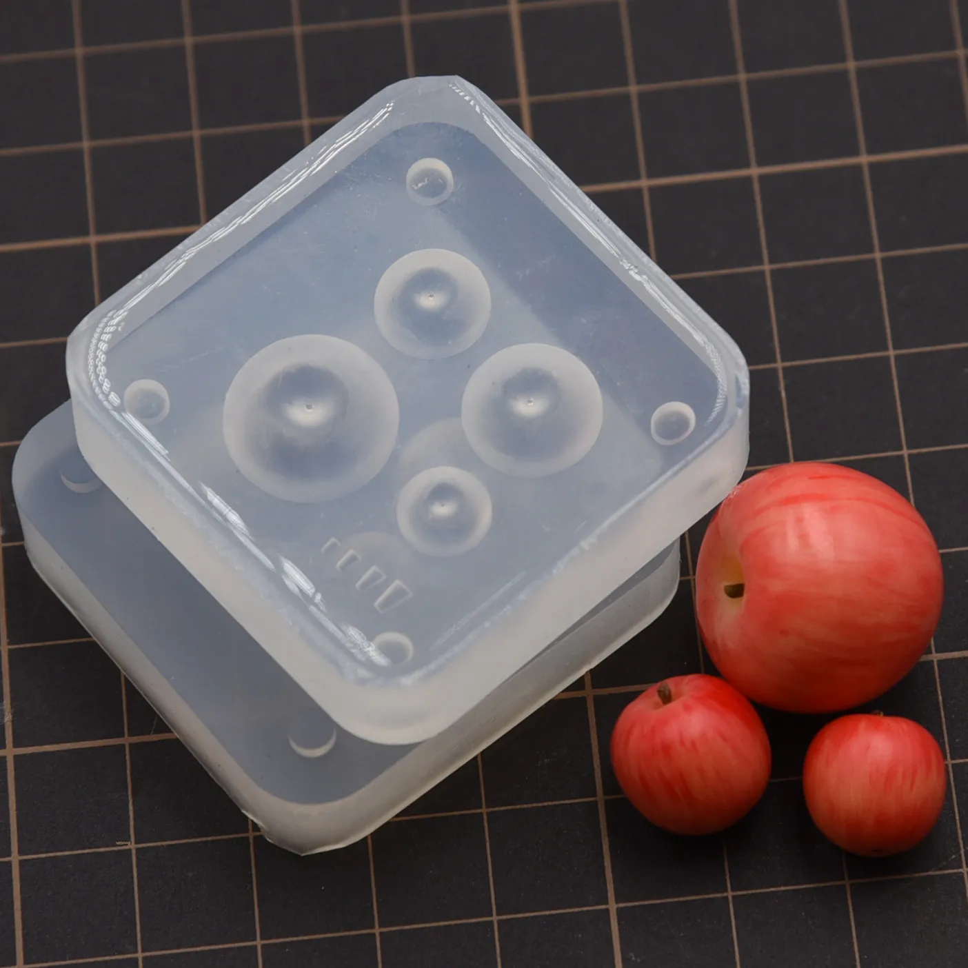 Miniature Apple Mango Furit Silicone Mold Pottery Clay DIY Doll House  Fast Molding Tolls