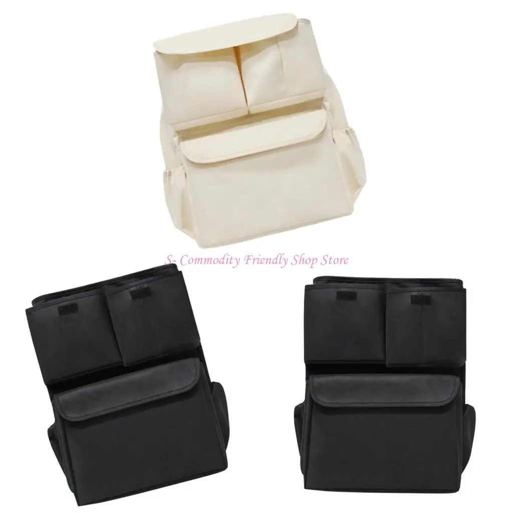 

85AE Srollers Bag Large Capacity Splashproof Pram Hanging Bag 8 Compartment Fit Most Pushchair Diaper Bag