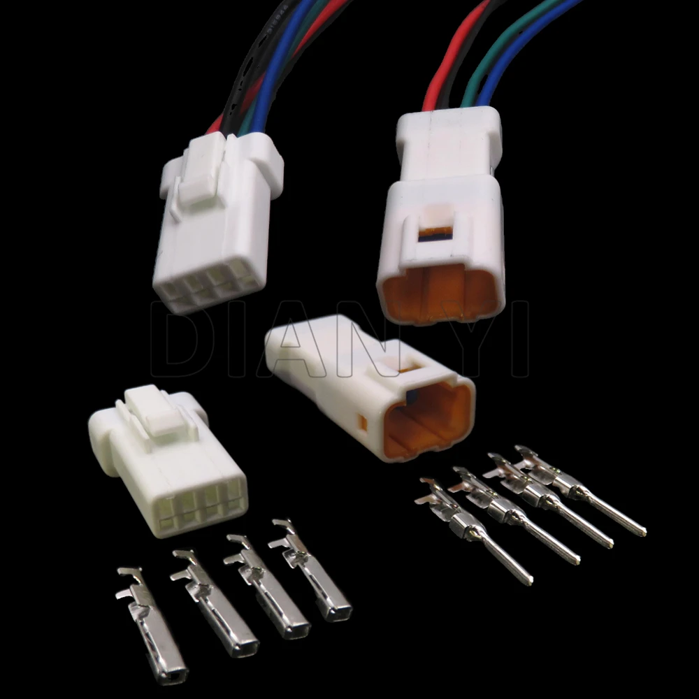 1 Set 4 Way 04T-JWPF-VSLE-S 04R-JWPF-VSLE-S Miniature Car Waterproof Connectors AC Assembly Auto Docking Cable Harness Socket