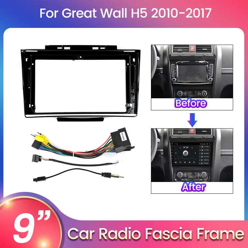 For Haval Hover Great Wall H3 H5 2010-2017 For Android Car Radio Panel Fascia Frame Dash itting Panel Kits Bezel Bracket Trim