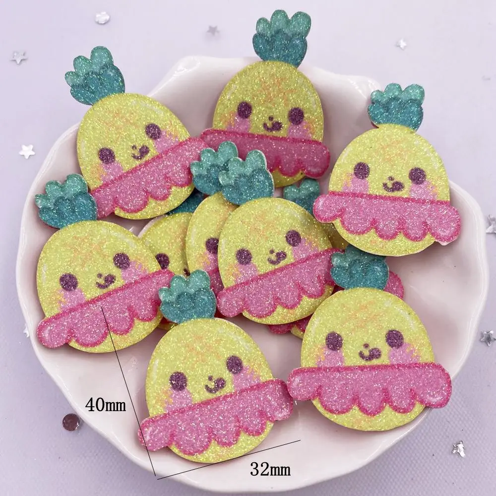 10pcs 반짝이 펠트 직물 Nonwovens 다채로운 유니콘 치킨 고양이 토끼 동물 Applique DIY 바느질 패치 Supplie 장식 공예