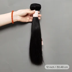 Straight Bundles Human Hair 10-30 Inch Hair Weave Bundles 100% Human Hair Extensions Natural Black Raw Hair Bundles 50G/Pcs