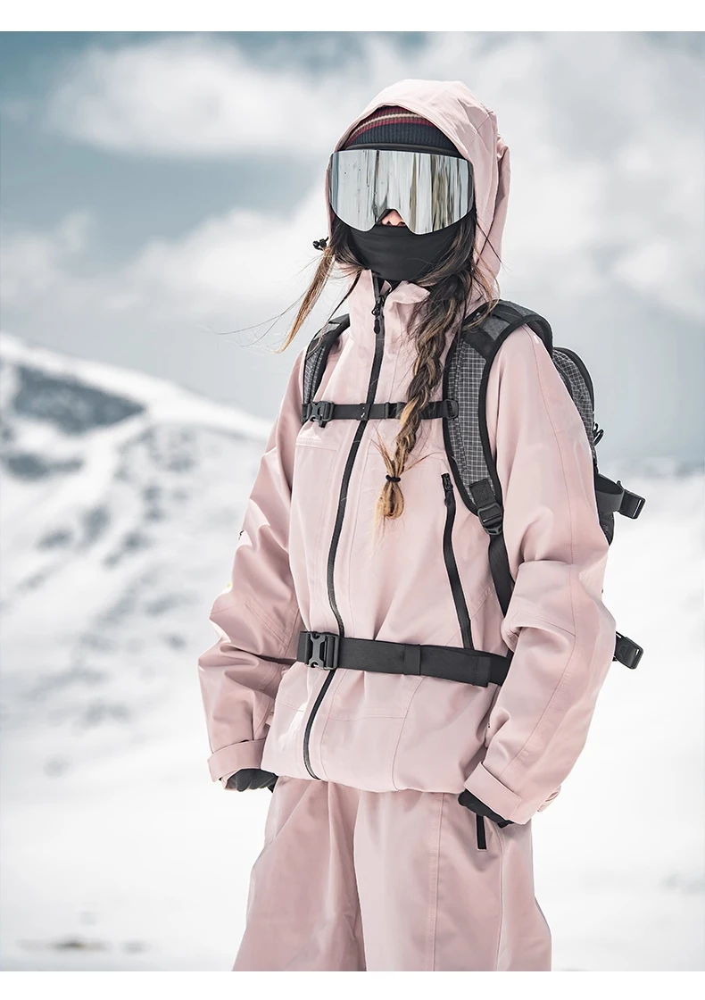John Snow Ski-Touren-Rucksack für Herren und Damen, leichter Tagesrucksack zum Snowboarden, Rückenland, Skifahren, Wandern und Bergsteigen – Detail 14