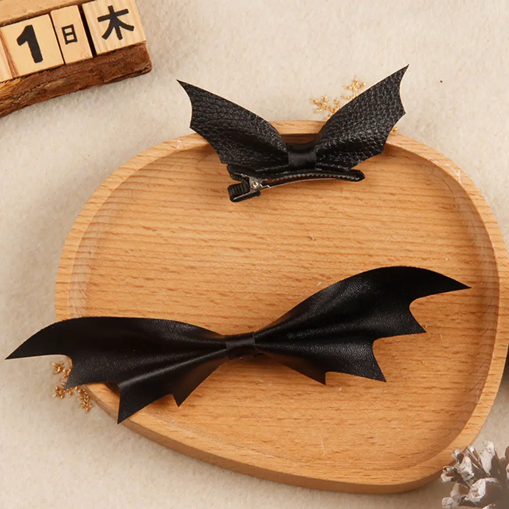 6Pcs Halloween Bat Hair Clips Women Party Headwear Travel Daily Use Exquisite Workmanship Comfortable Lightweight Bat Shaped