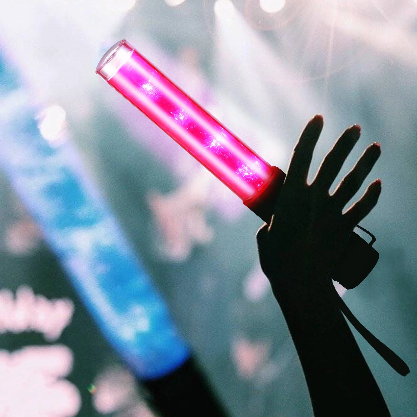 

Glow Stick Traffic Control Wand Unique LED Warning Light Hanging Hook High Brightness Reusable Concert Cheering Light Stick