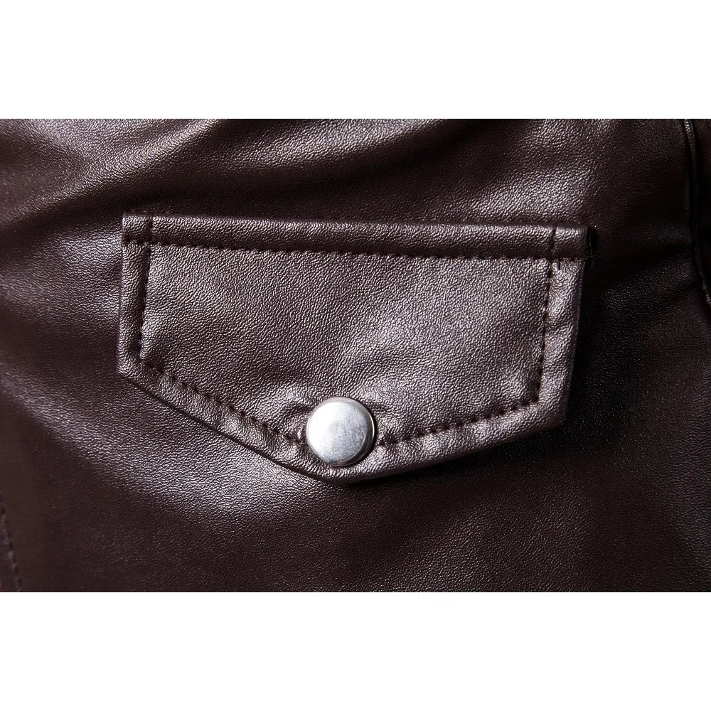 New Korean-Style Slim-Fit Motorcycle Leather Jacket For Men British Fashion Men'S PU Leather Jacket
