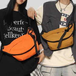 Large Capacity Nylon Chest Bag Unisex Fanny Pack Streetwear Waist Pack Hip Hop Banana Bags High Quality Big Belt Women Waist Bag