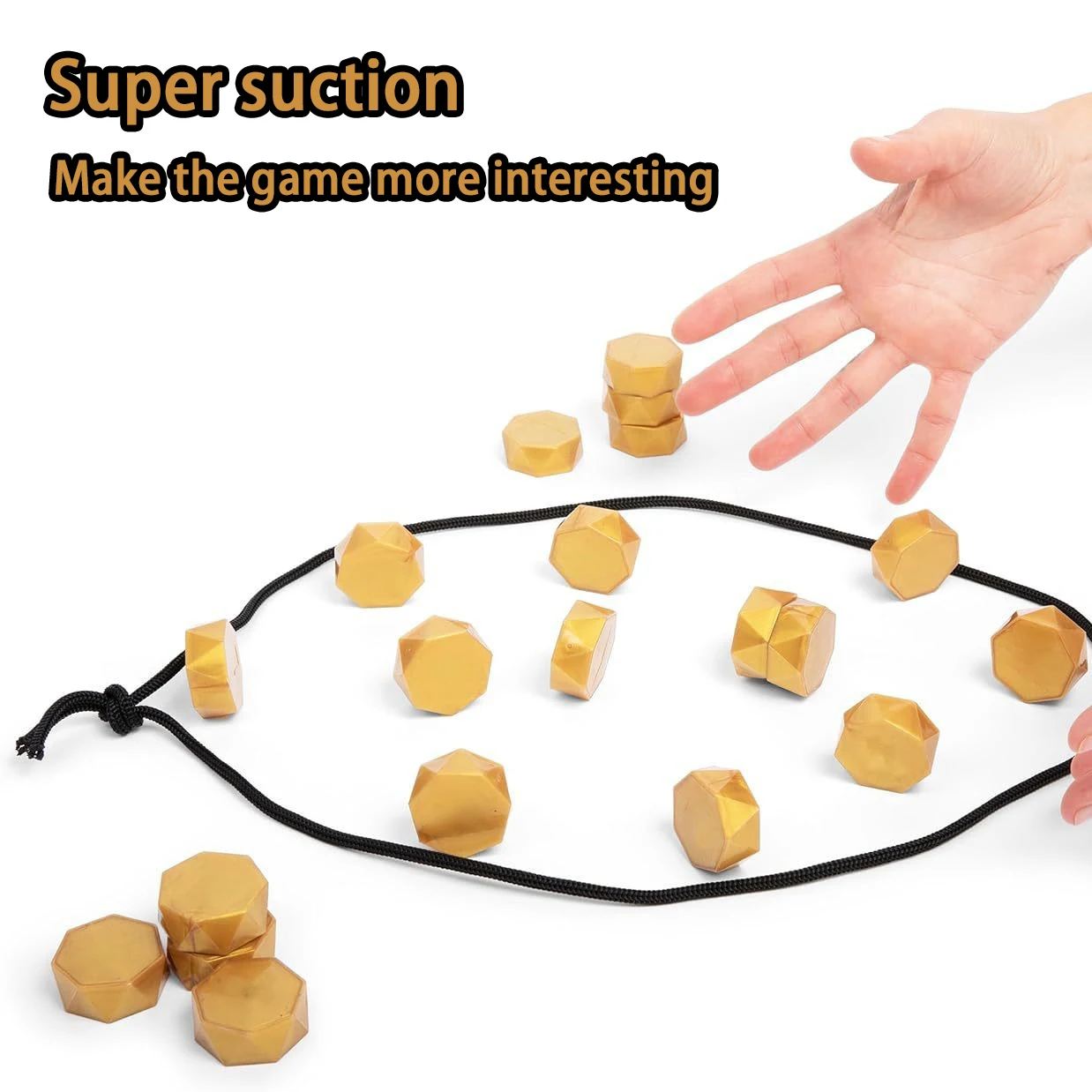 Magnetic Gold Nuggets, Chess, Magnetic Attraction, Strategic Game, Interactive Toy, Two Person Battle, Interactive Board Game, M