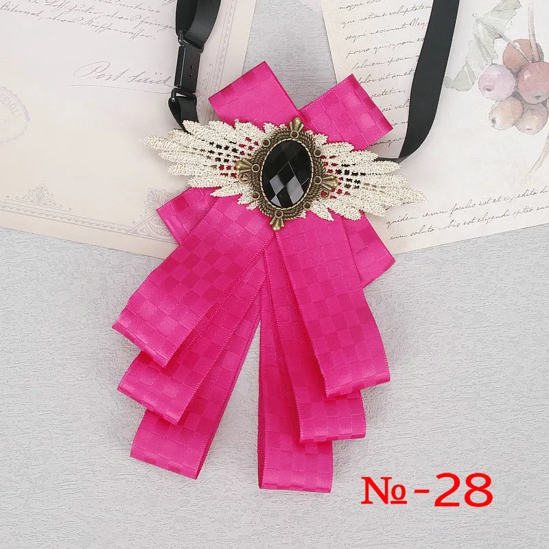 57 farben Wunderschöne Band Bowtie Schwarz Schmuck Metall Männer Hochzeit Party Schmetterling Weibliches Hemd Zubehör Damen Luxus Pin Fliege – Detail 34