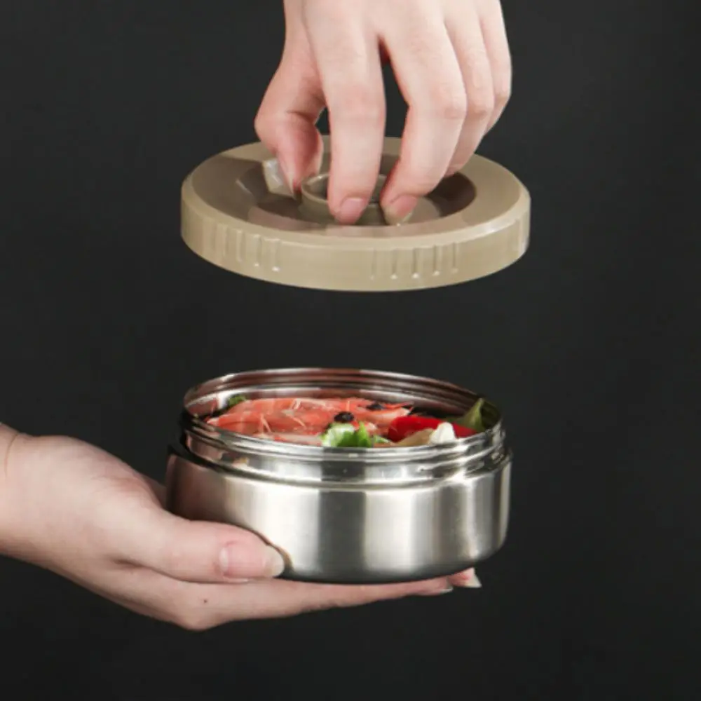 Multi Layer Insulated Food Bucket Individual Meal Boxes 304 Stainless Steel Vacuum Lunch Box Sealed Large Capacity