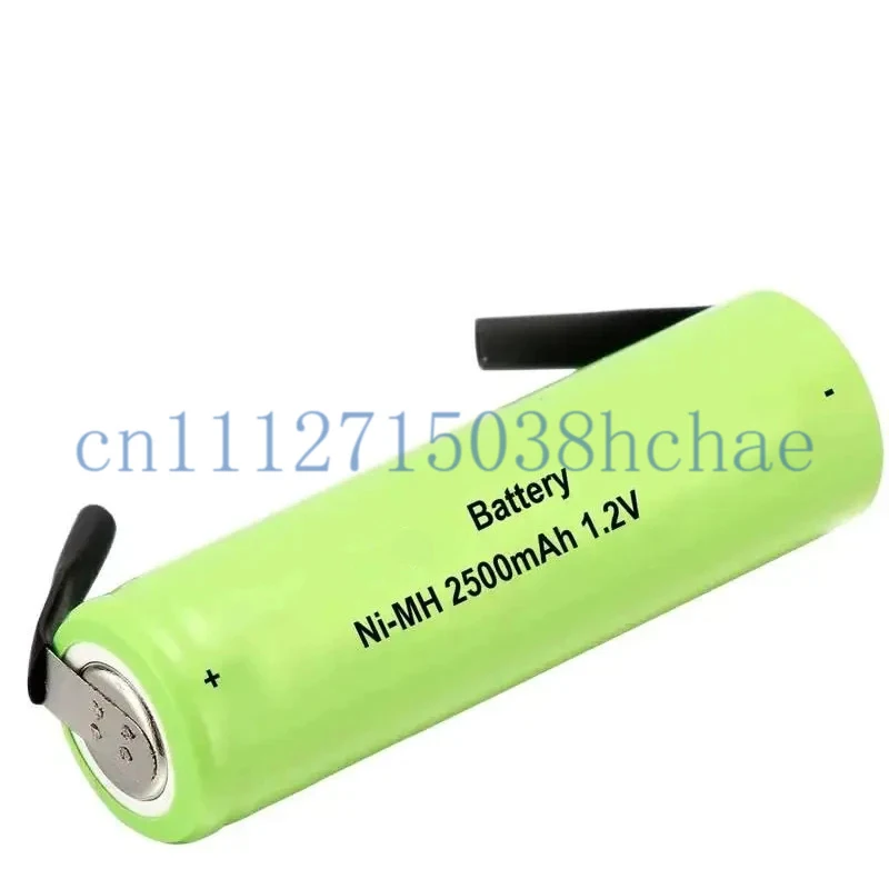 For CulHye 2500mAh 1.2V AA Ni-MH Rechargeable Battery Batteries for welding tabs For Philips Electric
