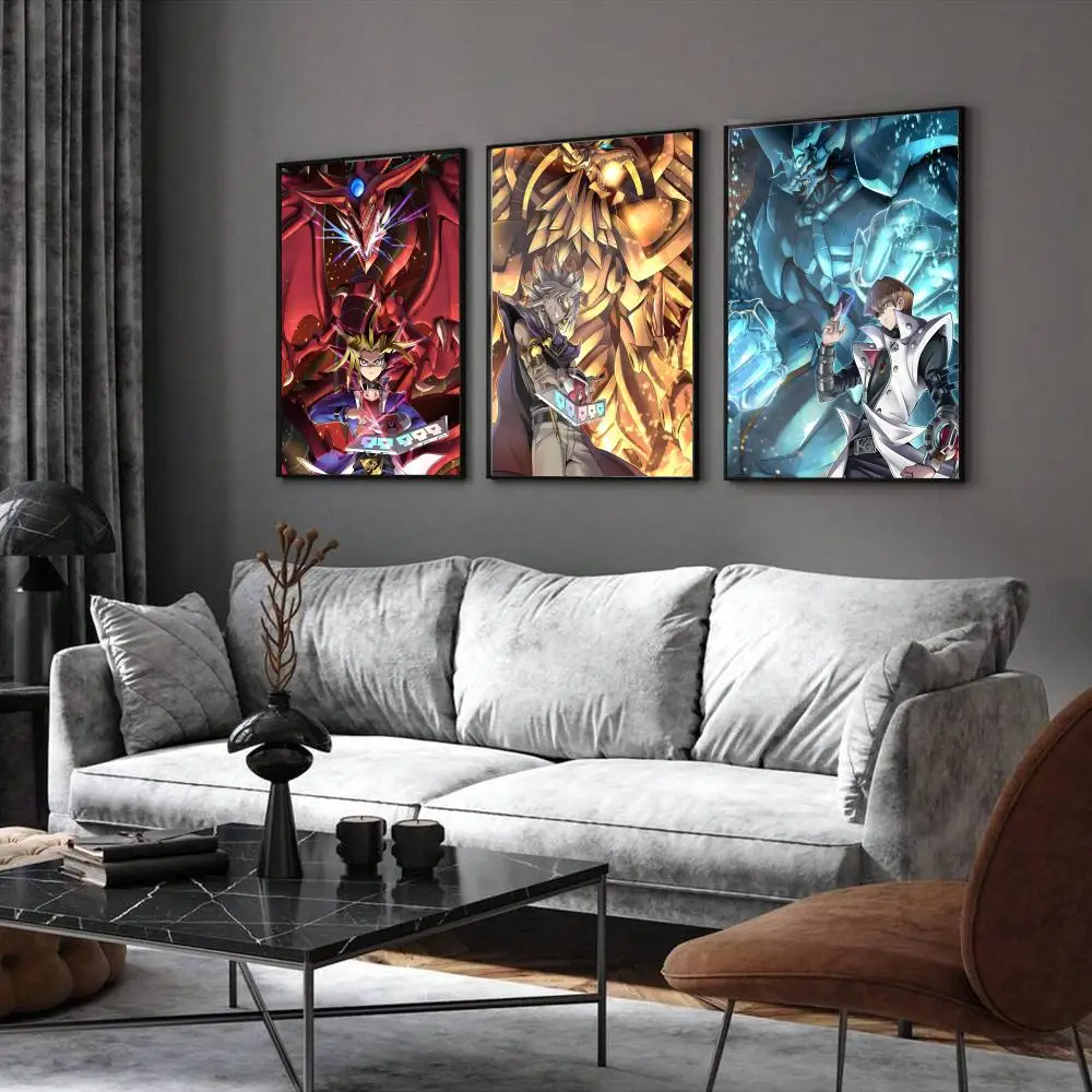 Animr Y-Yu-Gi-Oh Poster Home Living Bed Room Bar Hallway Sticky Wall Printing Waterproof Aesthetic Decor