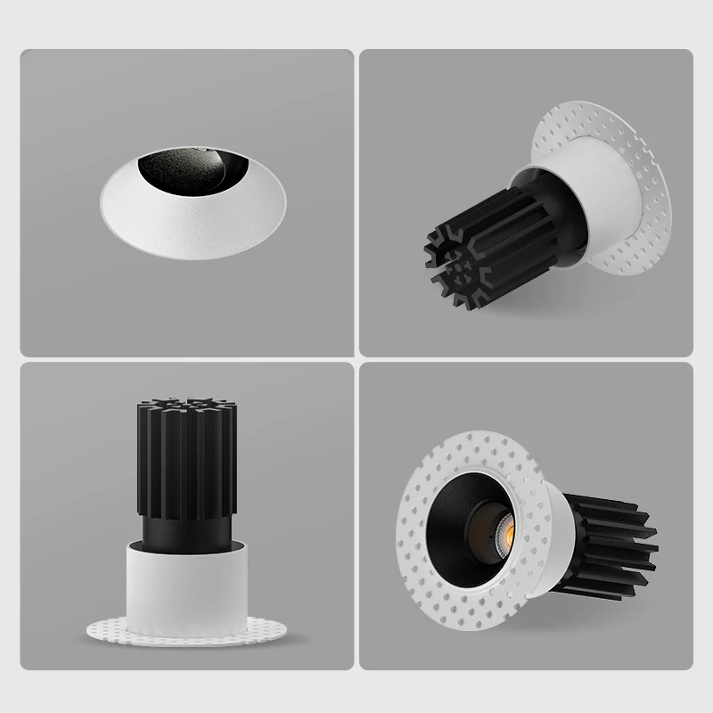For 10W Dimmable LED COB Downlight Adjustable Anti-Glare Modern Ceiling Spotlight Trimless Golden ETL Light Living Room