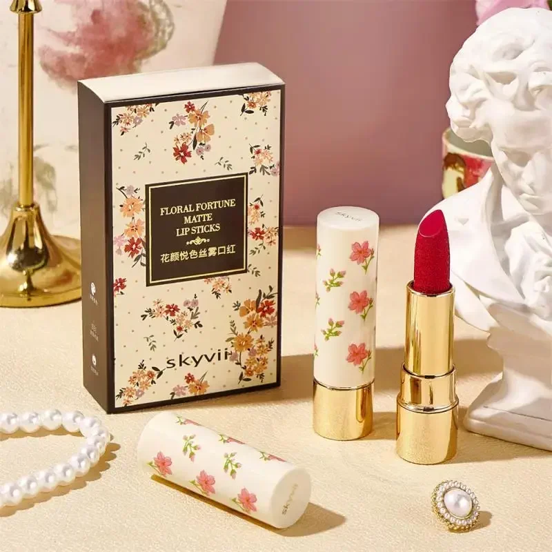 Vintage Relief Matte Lipstick Long-lasting Non Stick Cup Nude Lip Beauty Makeup Smooth Waterproof Lipstick Gift Lipstick