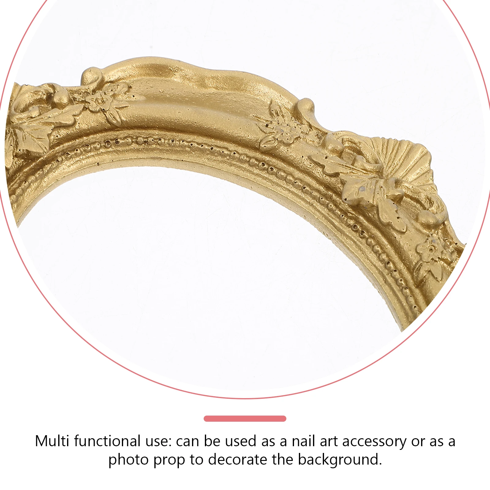 

Unique Relief Frame Ornaments Vintage Picture Frame Golden Plaster Mini Frames Decor Retro Style Home Office Display