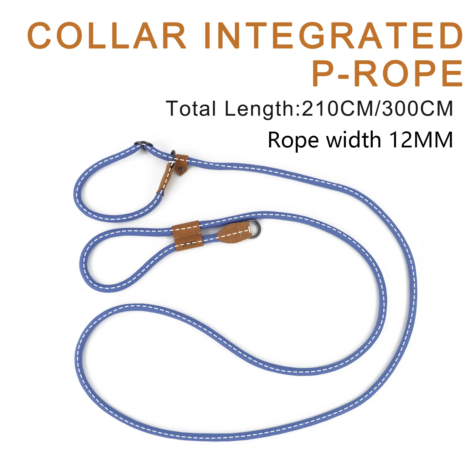 210CM/300CM Dog Leash Multi-functional adjustable P-shape Chain Traction Rope Leads for Running Walking Free hands free leashes